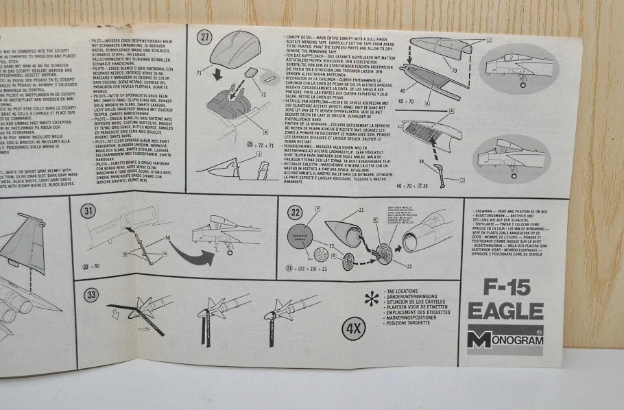 Istruzioni montaggio Monogram aereo Mc Donnel Douglas F-15 Eagle scala 1:48 - Immagine 3 di 3