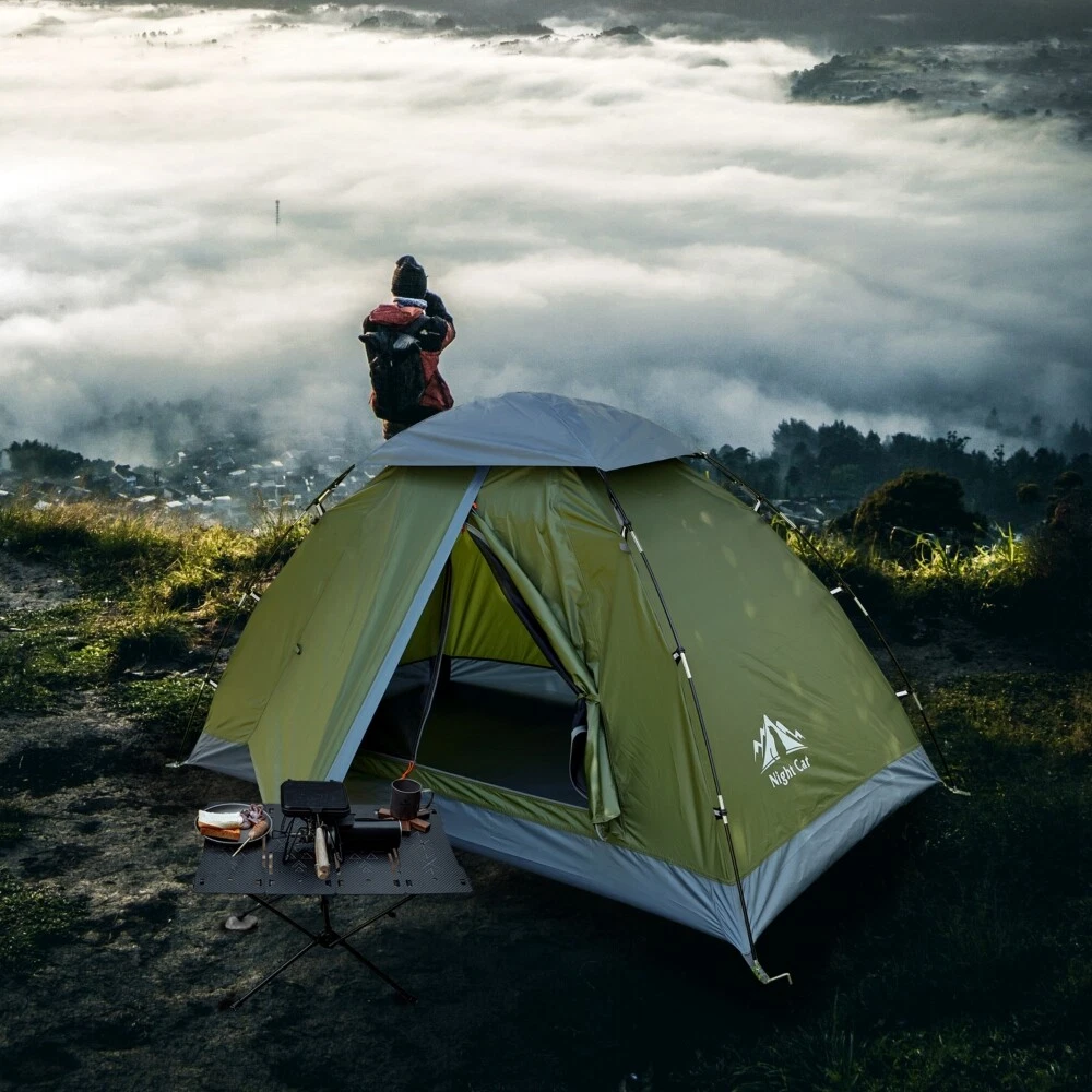 Small 1-2 Person Tent Waterproof Backpacking Tent Hiking Camping Sun Shelter