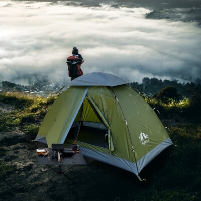 Small 1-2 Person Tent Waterproof Backpacking Tent Hiking Camping Sun  Shelter