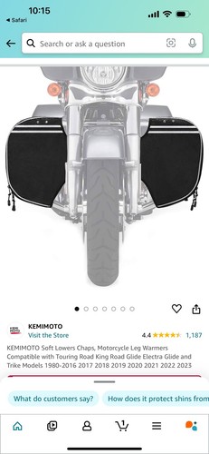 Kemi Moto Soft Lowers Chaps Motorcycle Leg Warmers - Picture 12 of 13