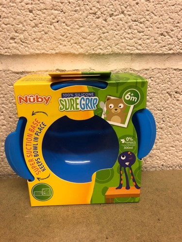 NUBY SUREGRIP SILICONE BOWL 6M+ SUCTION BASE WITH HANDLES - Picture 8 of 8