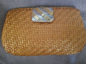 wicker evening bag