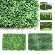 12pcs Artificial Mat Wall Hedge Decor Privacy Fence Panel Garden Grass 24 x 16" 