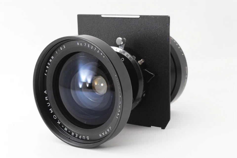 【N MINT w/ Hood】 SANKYO KOHKI Super W Komura 90mm f/6.3 Copal No. 0 lens Japan - Image 2 of 4