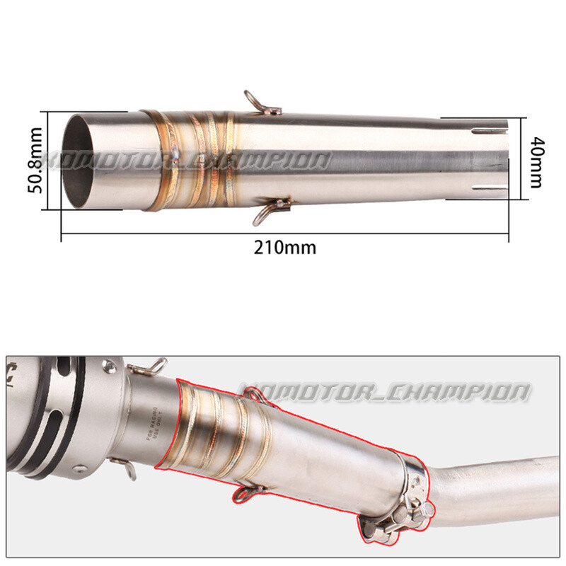 For Honda NC700 NC750X Motorcycle Exhaust Mid Link Pipe Baffles Mufflers Slipon Pôle