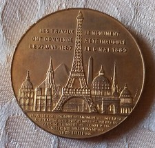 Médaille  souvenir de mond ascension au sommet de la tour Eiffel 1889