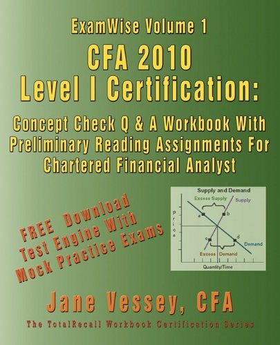 ExamWise(R) Volume 1 CFA 2010 Level I Certification With Prelimi-image