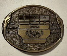 1984 USA Olympics Los Angeles California Vintage Commemorative Belt Buckle