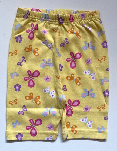 Gymboree Butterflies Gymmies Pajamas Sleep Set PJs Short Sleeve Yellow 4 NWT - Picture 3 of 3