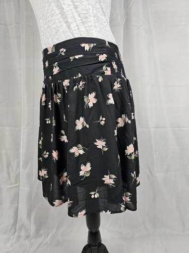 NY&Co. Floral Midi Skirt Women's S (Black/Print) - Picture 5 of 9