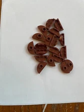 LEGO-NEW-#1745-REDDISH BROWN-PLATE ROUND 1 X 2/HALF/STUD-10 PIECES