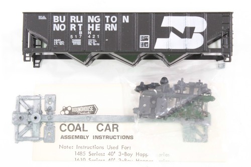 Ho Roundhouse Burlington Northern 40 ft 3 bahías tolva costilla #517421 nuevo kit | Zustand: New