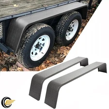 (2)- Steel Diamond Tread Plate Tandem Axle Trailer Fenders 10-1/4"x72-7/8"x13"