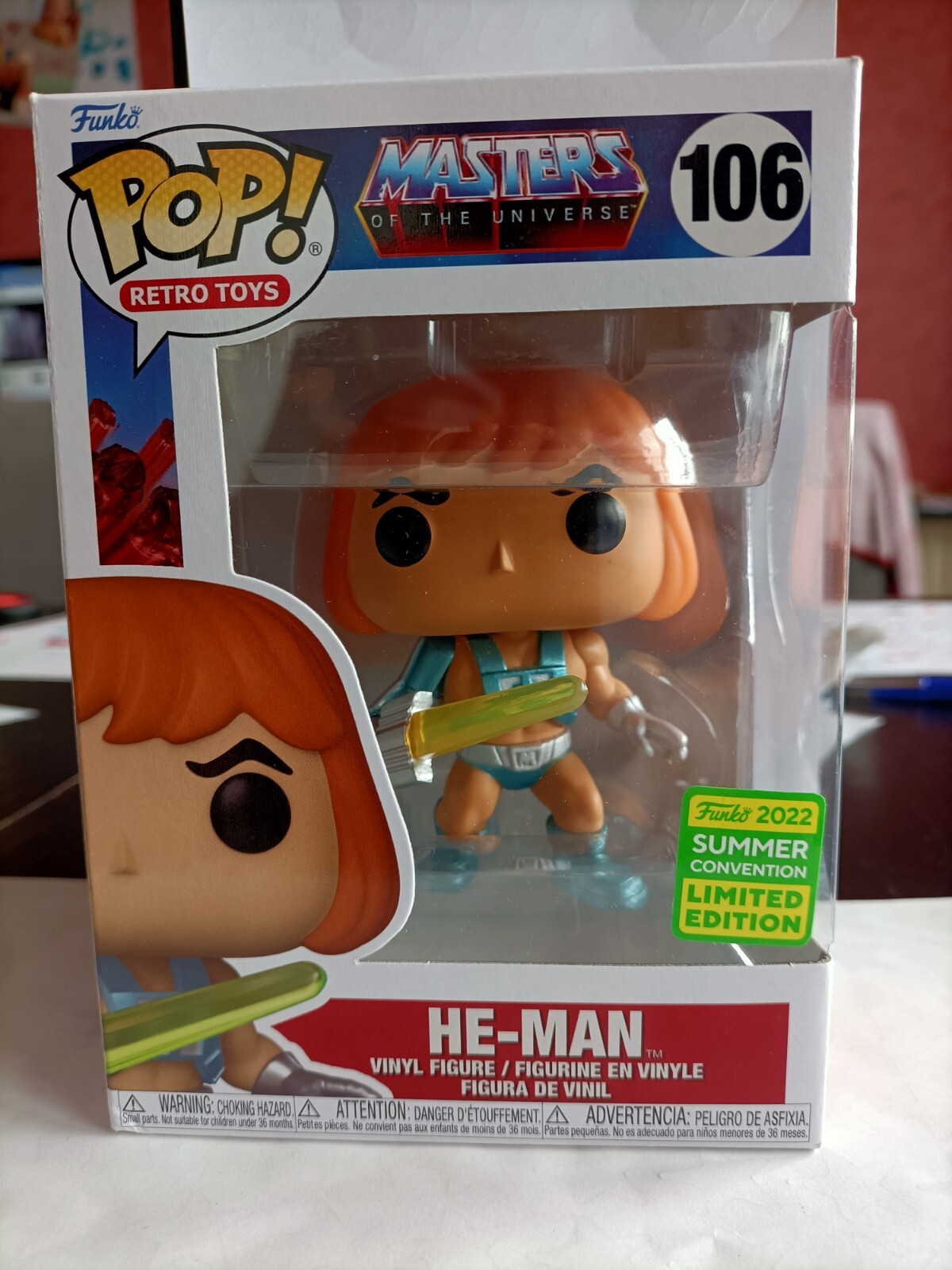 Funko Pop Masters of the Universe 106 He-Man pour décoration de bureau et étagère geek