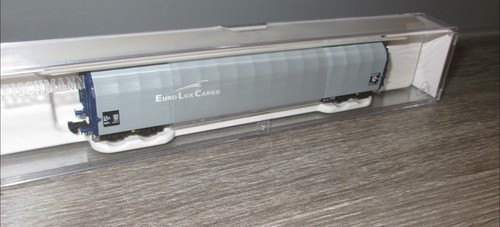 Fleischmann N 826255, Schiebeplanenwagen „EuroLuxCargo‟,  Railion , N1161 | Condition: Neu