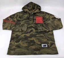 Brooklyn Men's Urban Camo Hoodie Sweatshirt Elemental Sleeve Print Size Med