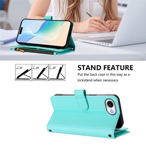 For iPhone 17 16 15 14 13 12 Pro Max Plus Zipper Case Leather Wallet Flip Cover - Picture 23 of 33