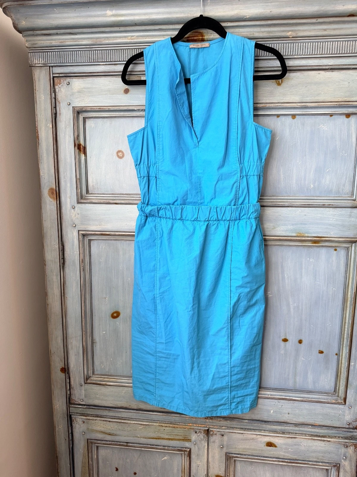 Bottega Veneta — Bottega Veneta Cotton Sky Blue Dress Size 40 Made in Italy