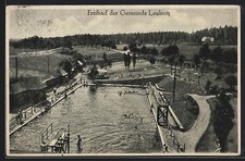 Leubnitz / Werdau, Blick zum Freibad, Ansichtskarte 1941 