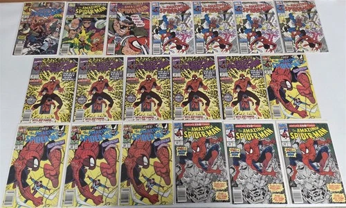 AMAZING SPIDER-MAN #331-350 Partial Run of (19) Comics ALL NEWSSTAND NM/M 9.8