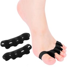2PCS Gel Toe Spacers Toe Separators Bunion Corrector Hammer Toe Straightener Set