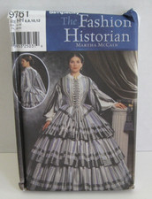 Simplicity 9761 Civil War Era Southern Belle Costume Pattern Misses' 6-12 Uncut