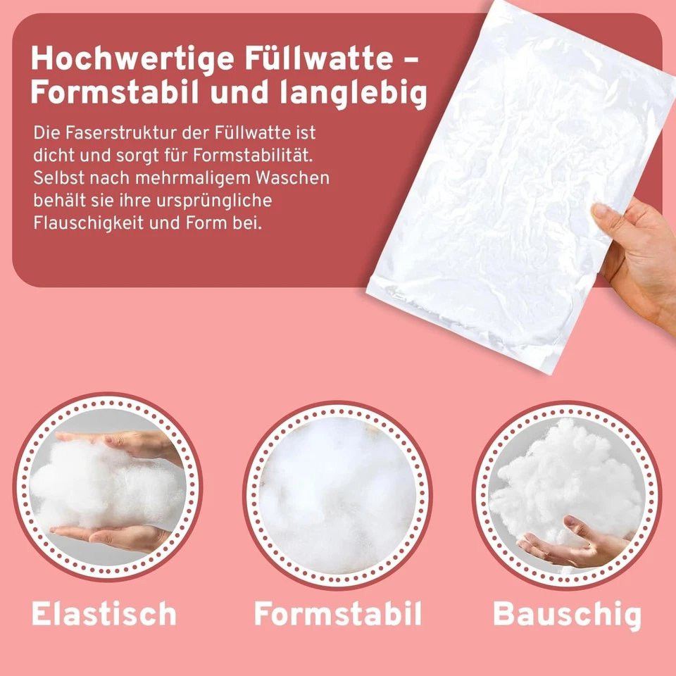 Füllwatte Bastelwatte Flauschiges Kissen Füllmaterial Stopfwatte DIY Teddy Watte - Bild 3 von 4