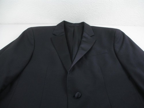 Men's sz 40R Kenneth Cole New York 2-Pc Formal Tuxedo Suit Black Pants 34 X 29 - Picture 9 of 24