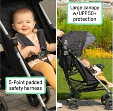 Summer Infant Ingenuity 3Dlite Convenience Stroller, Green–Lightweight Stroller
