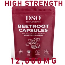 Beetroot Capsules 12000mg High Strength | 20:1 Extract | Blood Pressure & Energy