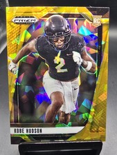 2025 Panini Prizm Draft Picks #136 Kobe Hudson Prizms Gold Ice Rookie RC