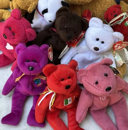 Ty Beanie Babies Lot (nine) – Vintage 90s Plush Collection w/ Tags