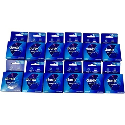 Lot Of 12- Durex Classic Latex Condoms 3 Each Box Exp: 2029