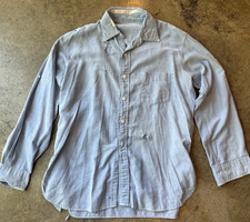 1950's True Vintage Distressed Stamped Cotton Oxford Mens XL