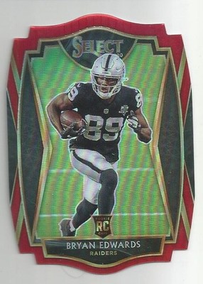2020 Select Red Prizm Die Cut Bryan Edwards Rookie #176 Premier Level Raiders RC