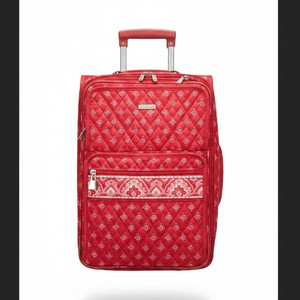 Vera Bradley Red Quilted Carry-On Rolling Suitcase Luggage 19-22"