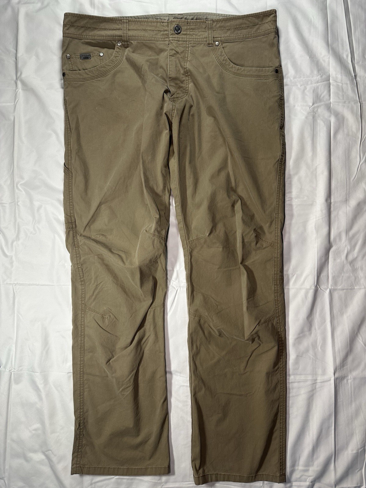 KUHL Revolvr Rogue Pants Men's 38x32 Brown Tan 5-Pocket Hiking Outdoor
