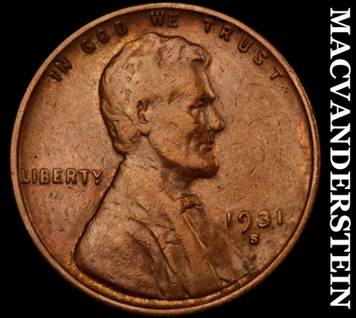 1931-S Lincoln Wheat Cent- Scarce Key Date No Reserve #J4865