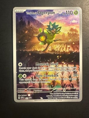 2024 Pokemon Scarlet Violet black Star promo teal Mask Ogerpon 123 Full Art 002
