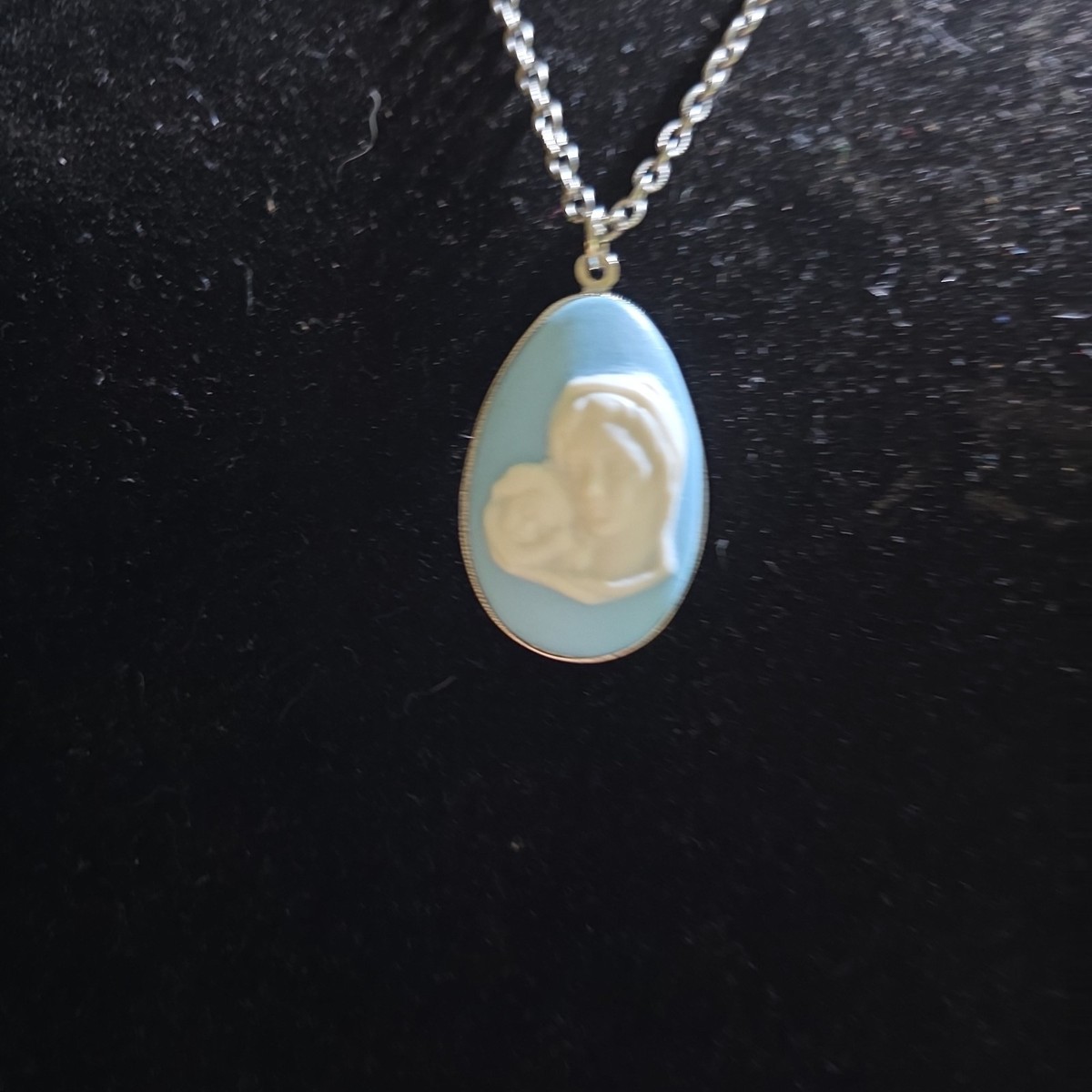 Light Blue Mother And Child Pendant View 2