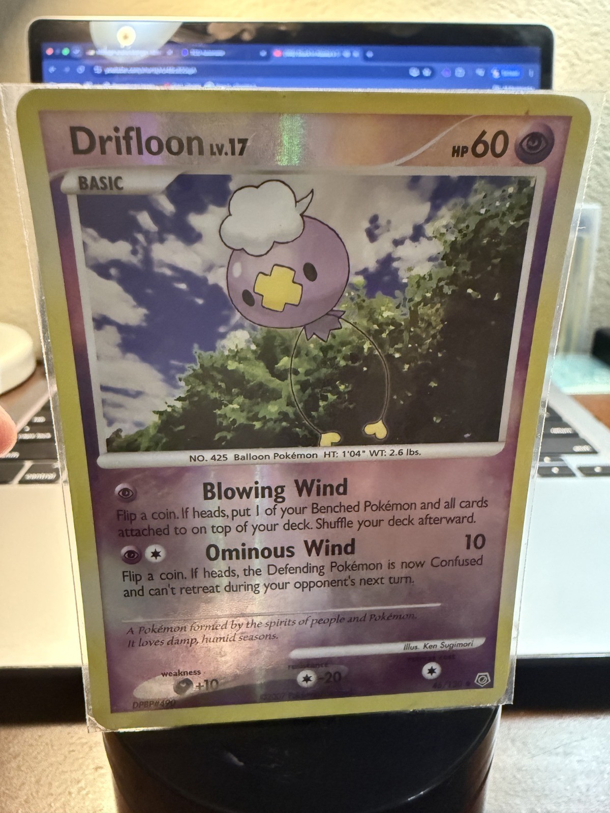 Drifloon Reverse Holo Uncommon Diamond and Pearl 46/130 HP-NM