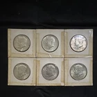 1964 Kennedy Half Dollar Silver Coins Lot of 6, 50C, Business Strike
