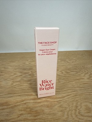 The Face Shop Rice Water Bright Vegan Eye Cream 0.67 Fl. Oz. U.S. New In Box