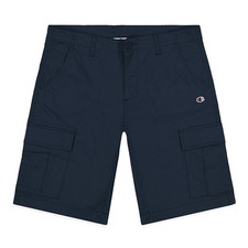 Champion HOMBRE Bermudas Pantalones Cortos Azul Marino Algodón Retro Verano BNWT