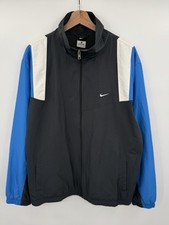 Nike Sportswear Black Blue Full Zip Windbreaker Jacket Colorblock Men s Size XL