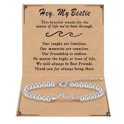 Best Bestie gifts for women gifts,Wave Bracelet friend gifts for Best friend Sou