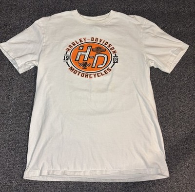 Harley-Davidson Bourbon Street New Orleans T-Shirt Mens Large White Fleur-de-lis