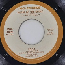 POCO Heart Of The Night / Last Goodbye MCA MCA-41023 VG+ 45 1978 Country Rock 7"