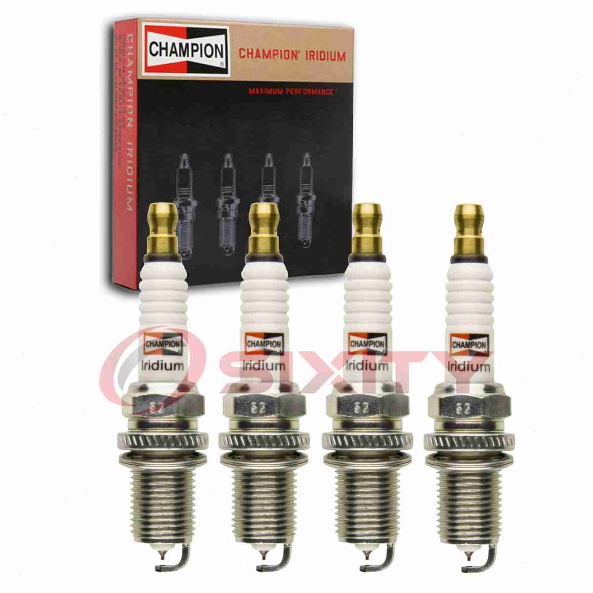 4 pc Champion Iridium Spark Plugs for 1992 Isuzu Impulse 1.6L 1.8L L4 mn
