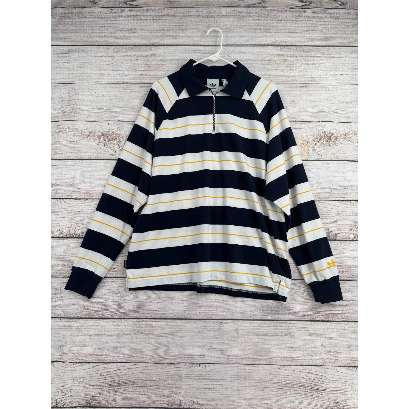 Ing Shmoofoil Rugby Shirt Mens L Navy Blue White